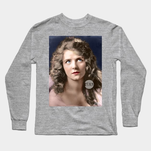 Olive Thomas - Colorized Long Sleeve T-Shirt by Laurynsworld